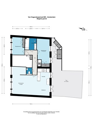 Floor plan - Van Hogendorpstraat 865, 1051 CD Amsterdam 